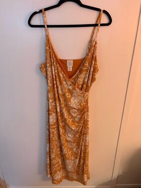 Joie Mustard Yellow Floral Midi Slip Dress